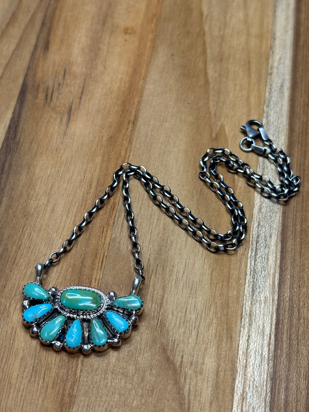Turquoise Multi-Colored Cluster Necklace