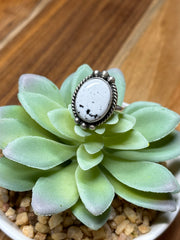 White Oval Ring