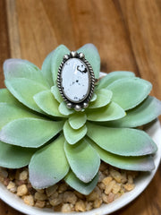 White Oval Ring