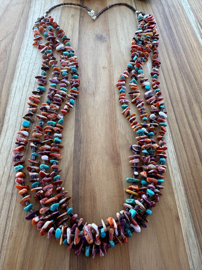 4 Strand Multi Color Heishi Necklace