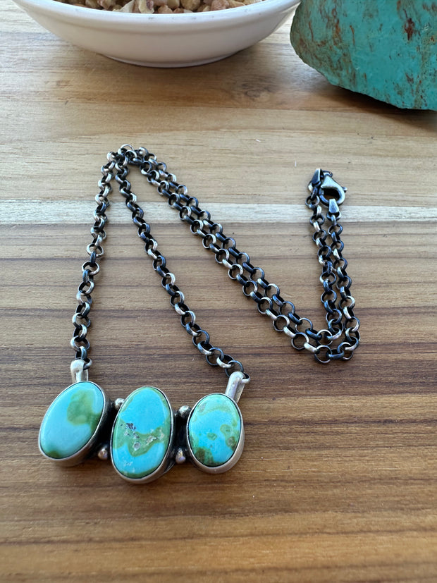 Sonoran Gold 3 Stone Necklace