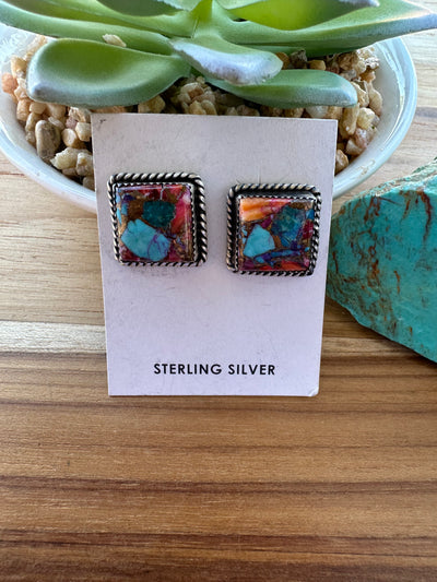Dahlia Square Earrings