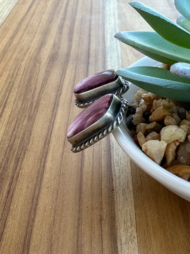 Purple Spiny stud earrings