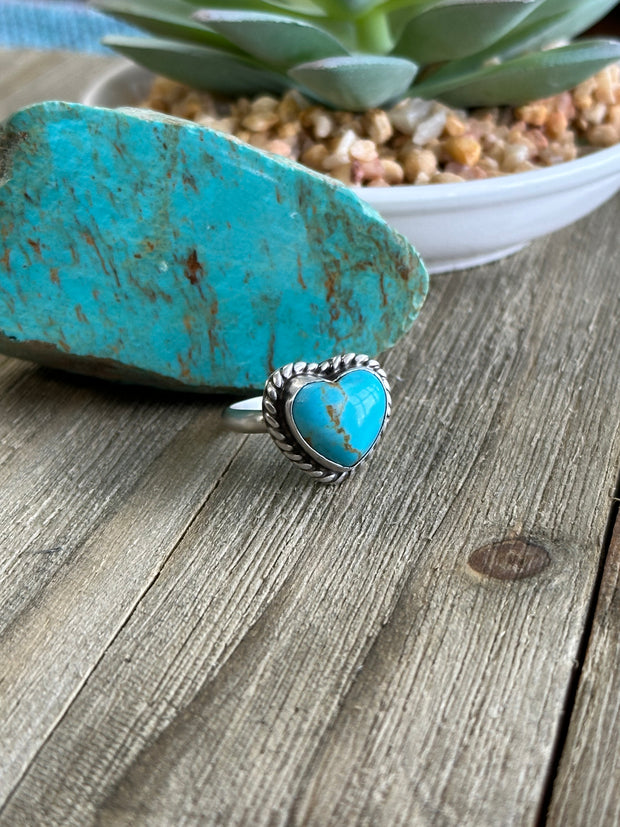 Turquoise Heart Ring