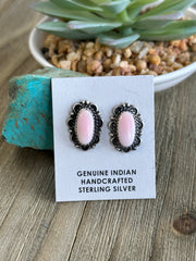 Pink "Cotton Candy" Studs