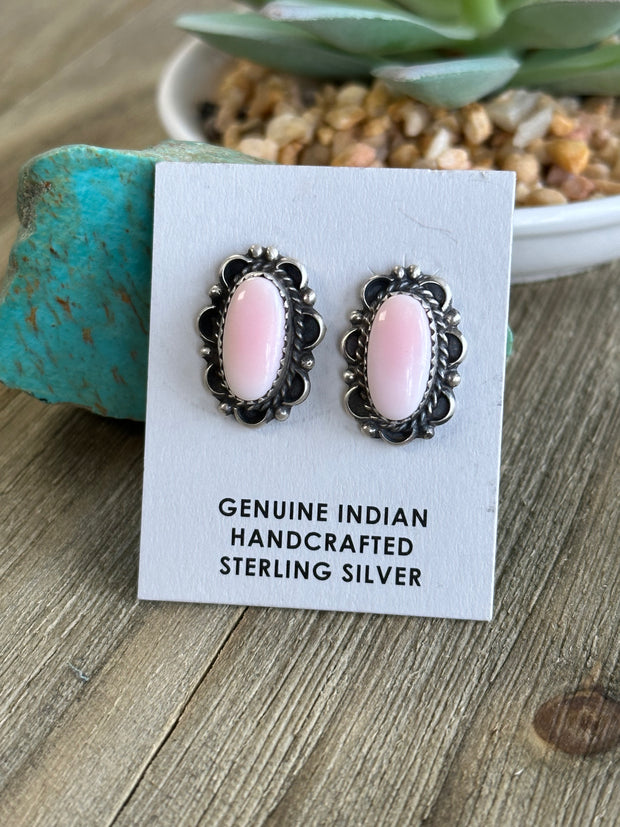 Pink "Cotton Candy" Studs