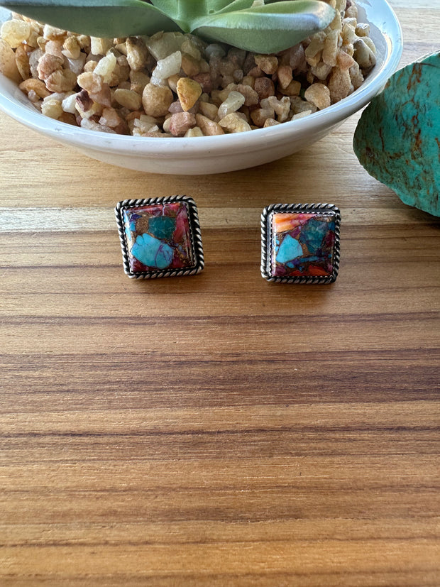 Dahlia Square Earrings