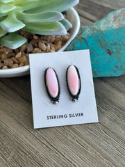 Pink "Cotton Candy" Studs
