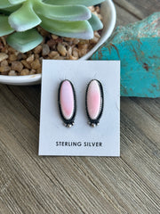 Pink "Cotton Candy" Studs