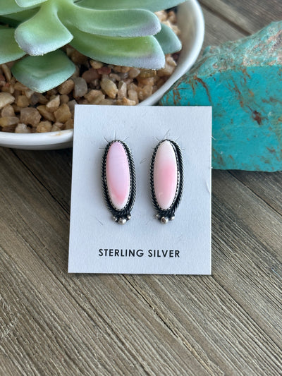 Pink "Cotton Candy" Studs