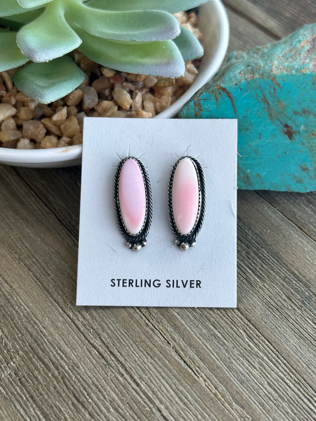 Pink "Cotton Candy" Studs
