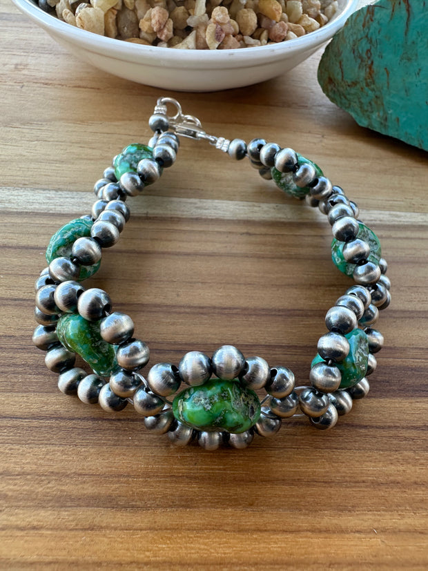 Sonoran Gold pearl Flower Bracelet