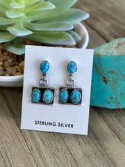 Turquoise Dangle Earrings (Blue)