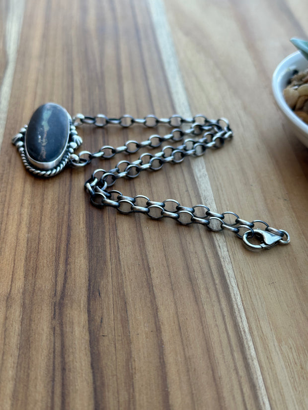 Black Jack Oval Necklace