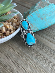 2 Stone Turquoise Ring