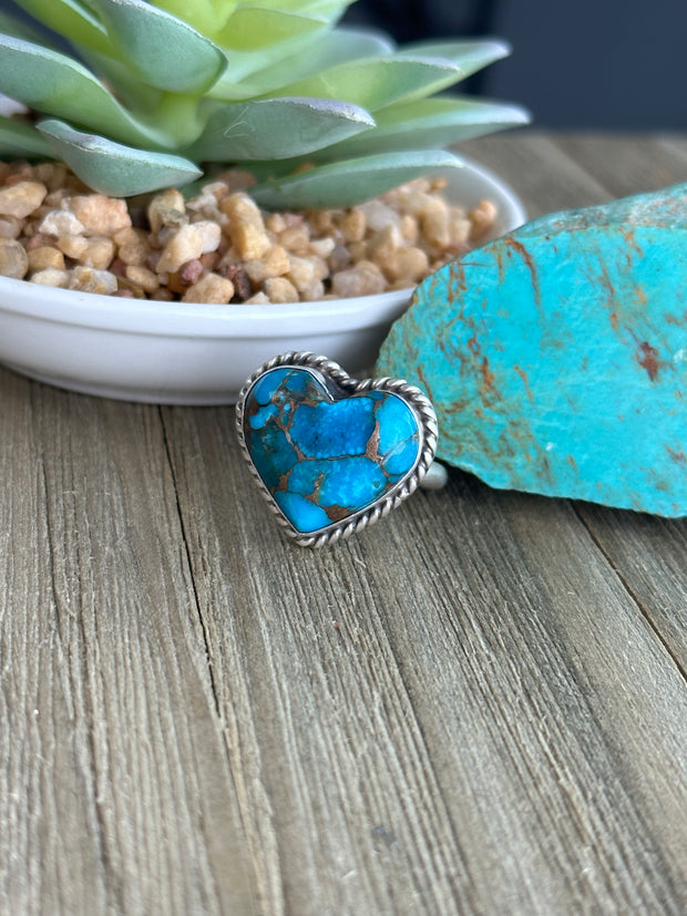 Turquoise Heart Ring