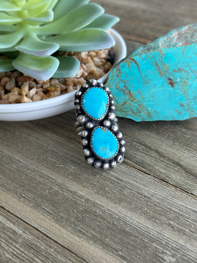 2 Stone Teardrop Ring