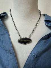 Black Jack Oval Necklace