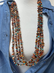 4 Strand Multi Color Heishi Necklace