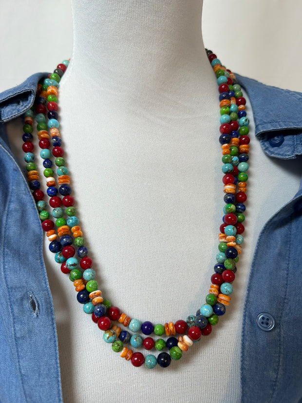 3 Strand Multi Color Necklace