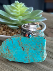 Feather Turquoise Ring