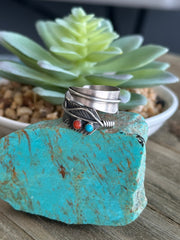 Feather Turquoise Ring