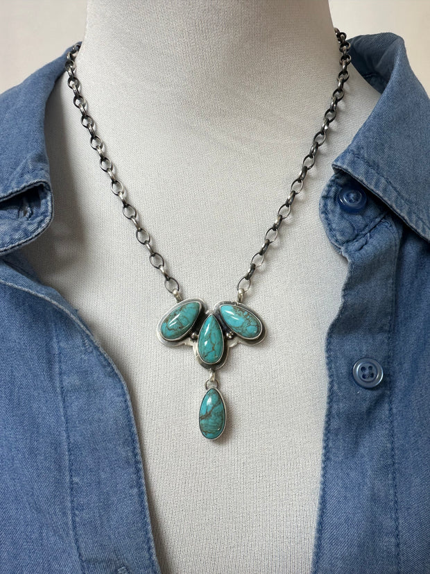 4 Stone Drop Necklace