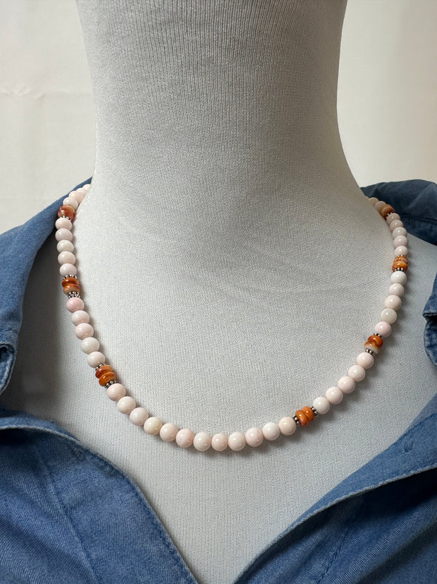 Pink Conch Bead Necklace