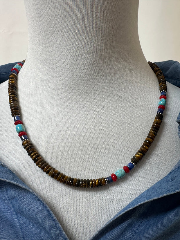 Tiger Eyes Bead Necklace