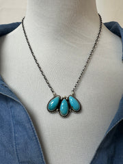 3 Stone Kingman Necklace