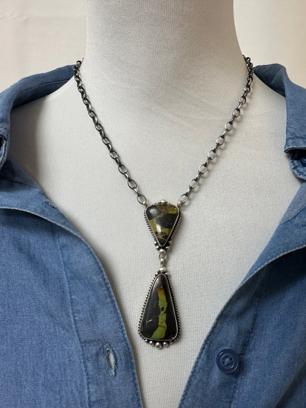 Black Jack 2 Stone Necklace