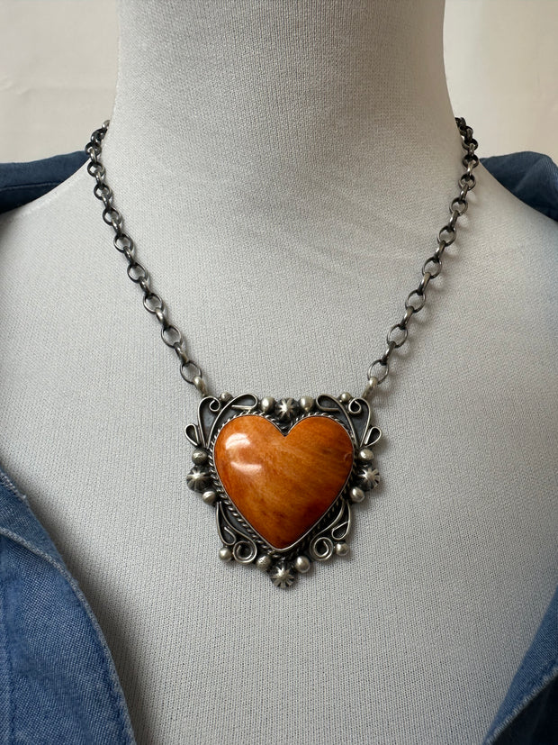 Spiny Oyster Heart Necklace