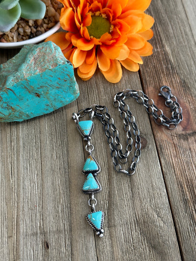 4 Stone Drop Necklace
