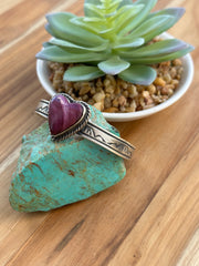 Purple Spiny Heart Cuff