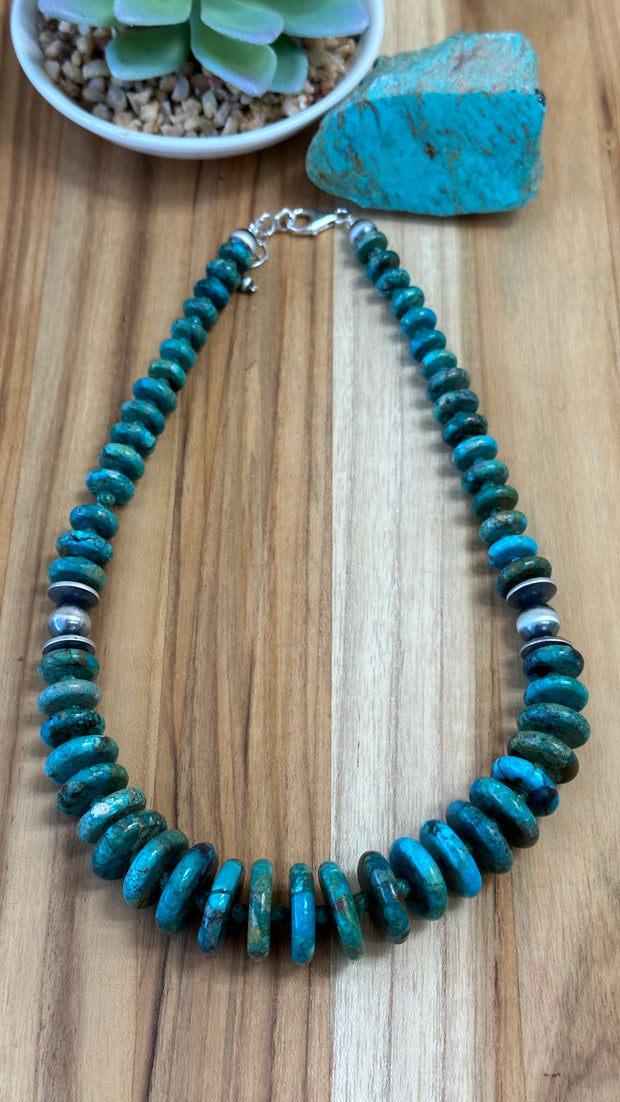 20" Turquoise Chip Necklace