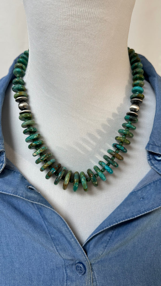 20" Turquoise Chip Necklace