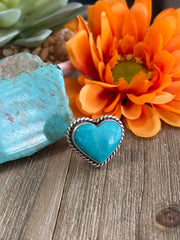 Turquoise Heart Ring