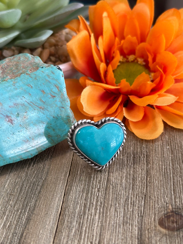 Turquoise Heart Ring