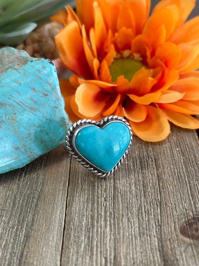 Turquoise Heart Ring
