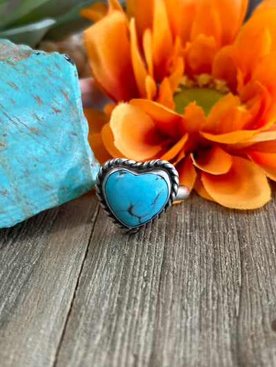 Turquoise Heart Ring