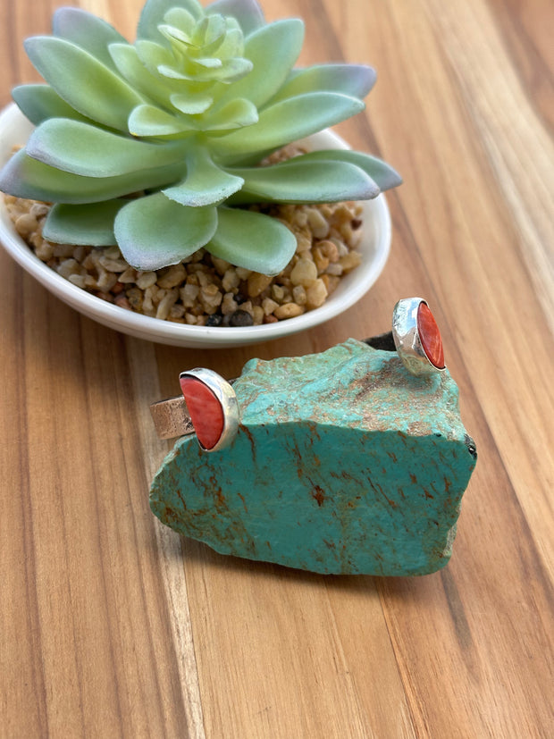 Coral 2 Stone Open Face Cuff