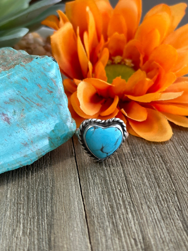 Turquoise Heart Ring