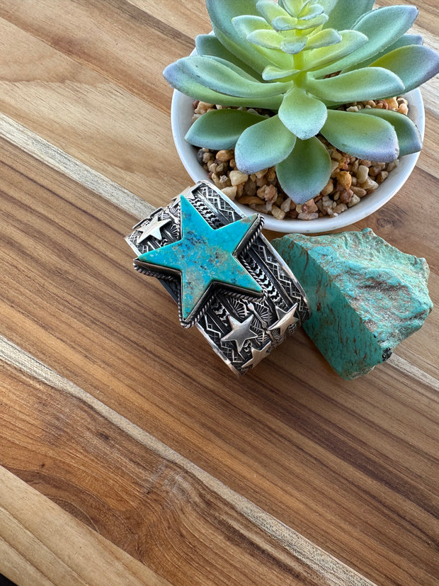 Kingman Turquoise Sunshine Reeves Star Bracelet