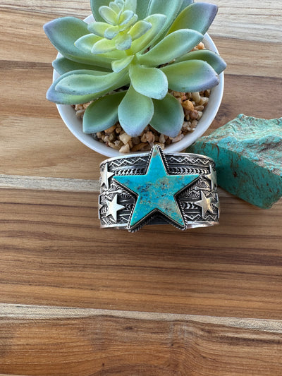 Kingman Turquoise Sunshine Reeves Star Bracelet