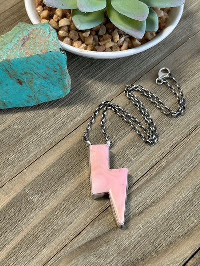 Pink Lightning Necklace