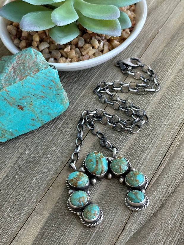 17" Turquoise Naja Pendent