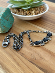 18" Onyx Pendant Necklace