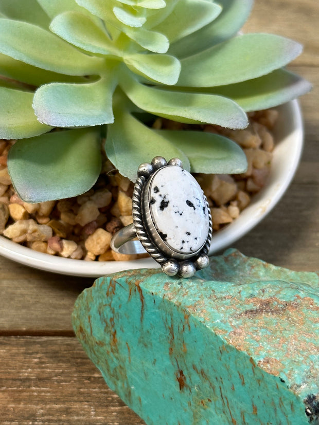 White Oval Ring