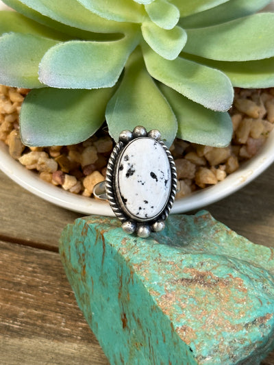 White Oval Ring