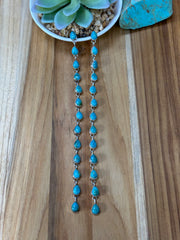 Kingman Turquoise Teardrops Earrings